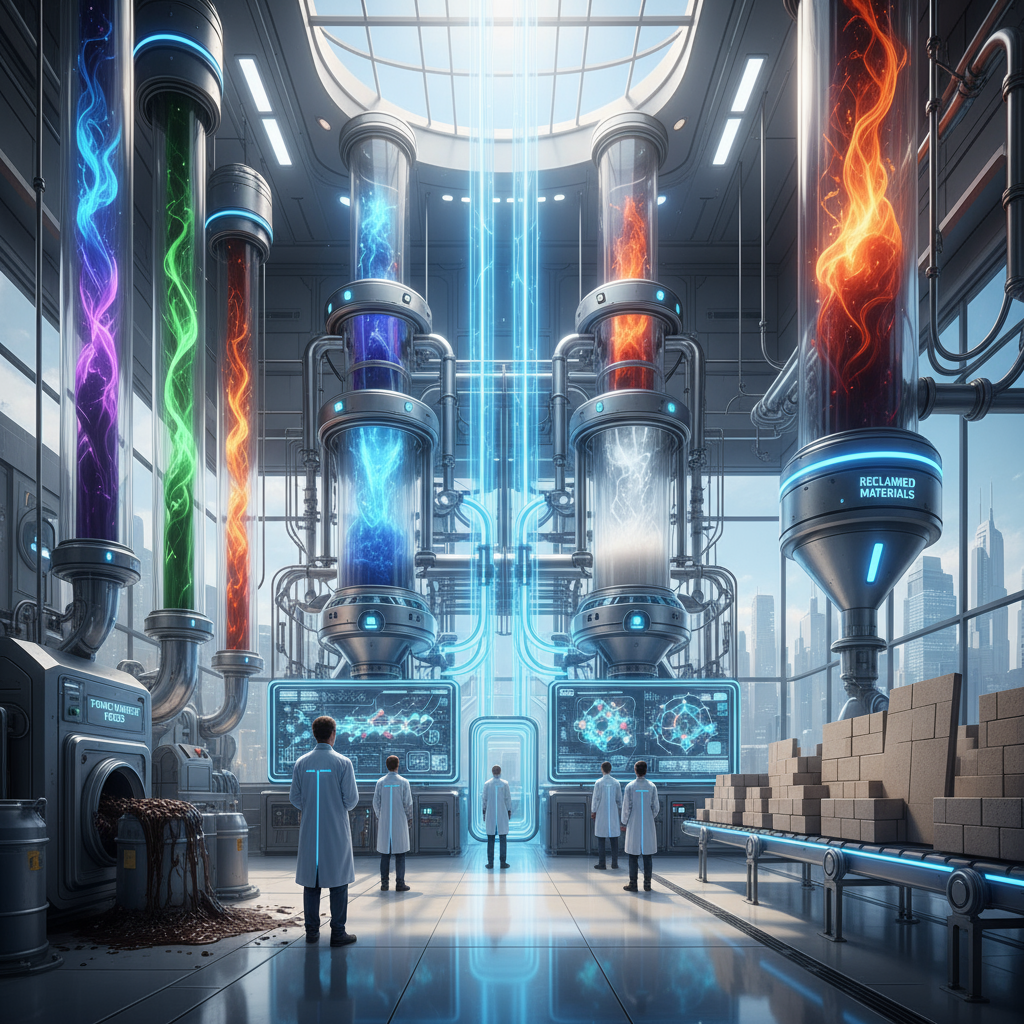 Sci-Fi Laboratory Waste Transformation